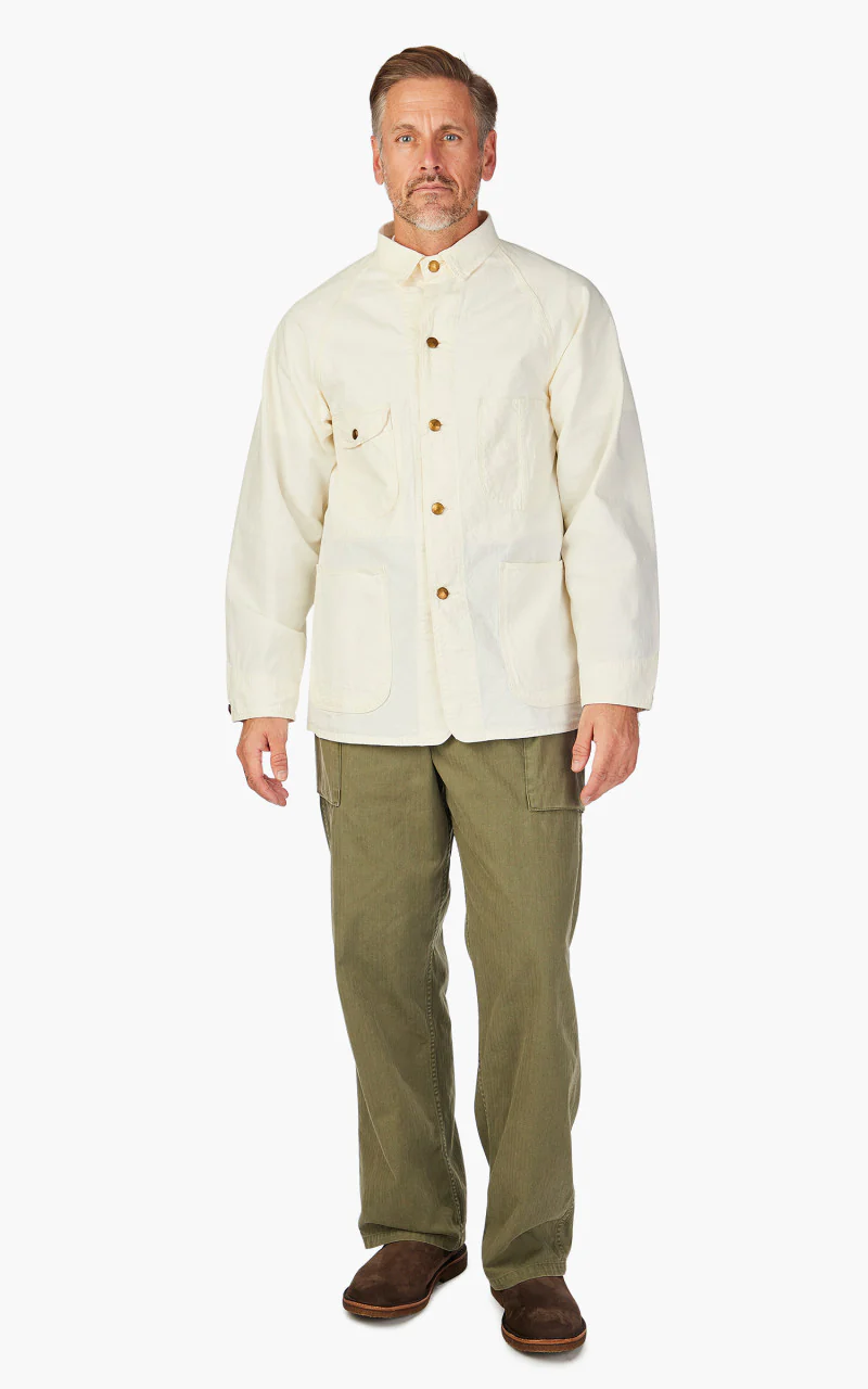 OrSlow 1950's Coverall Cotton Twill Ecru - Image 2