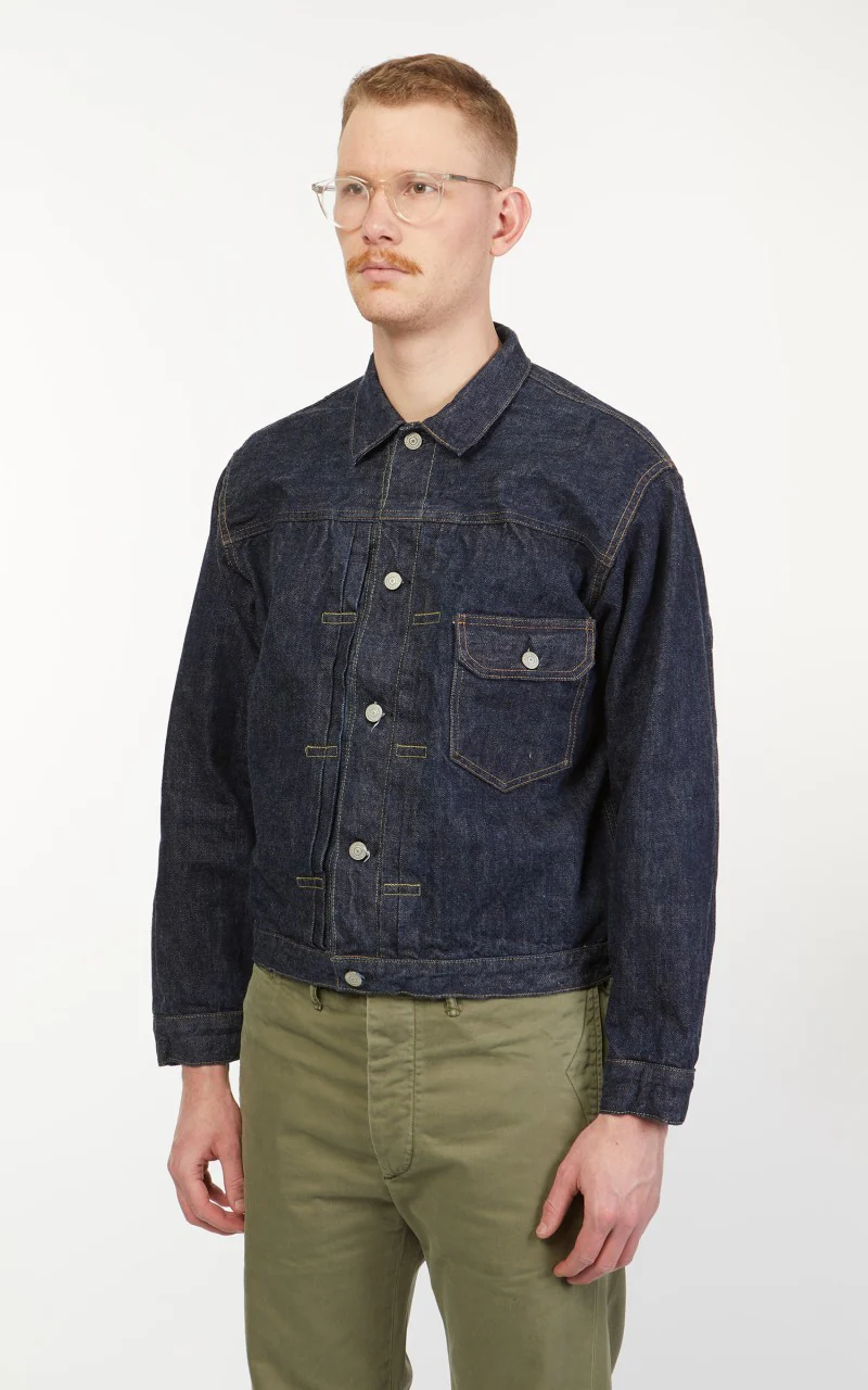OrSlow 40s Type 1 Jacket One Wash Indigo - Image 4