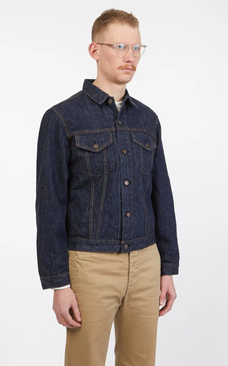 OrSlow 60s Type 3 Denim Jacket One Wash Indigo - Image 6