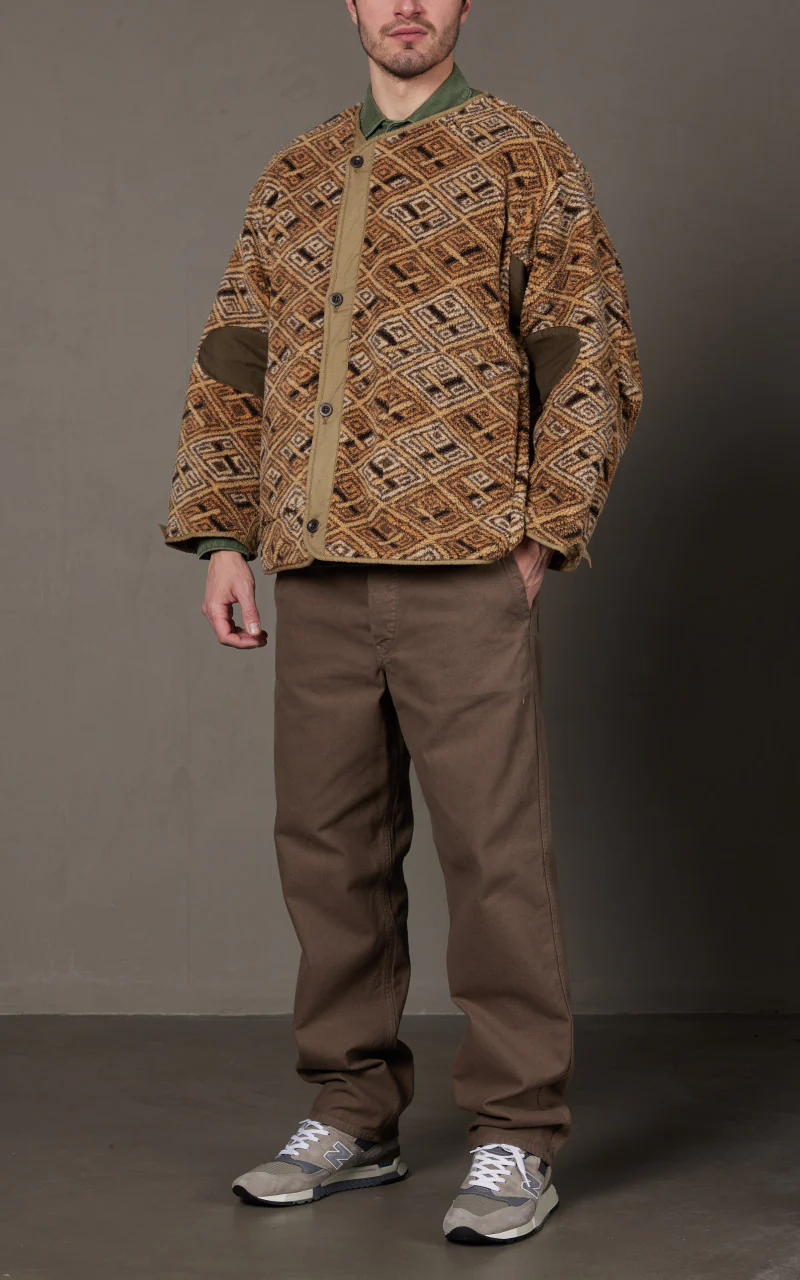 OrSlow African Pattern Liner Boa Fleece Multi - Image 2