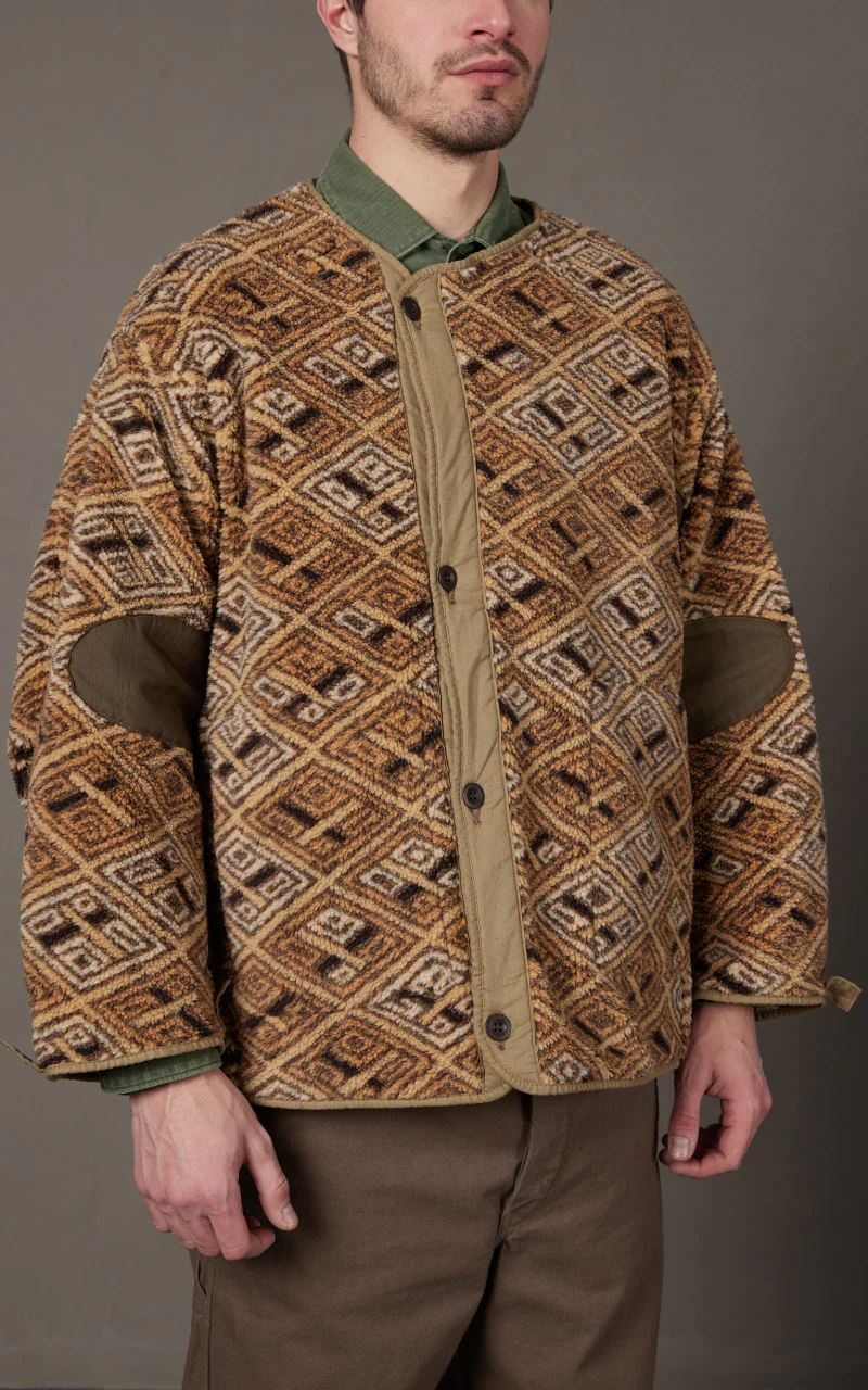 OrSlow African Pattern Liner Boa Fleece Multi - Image 4