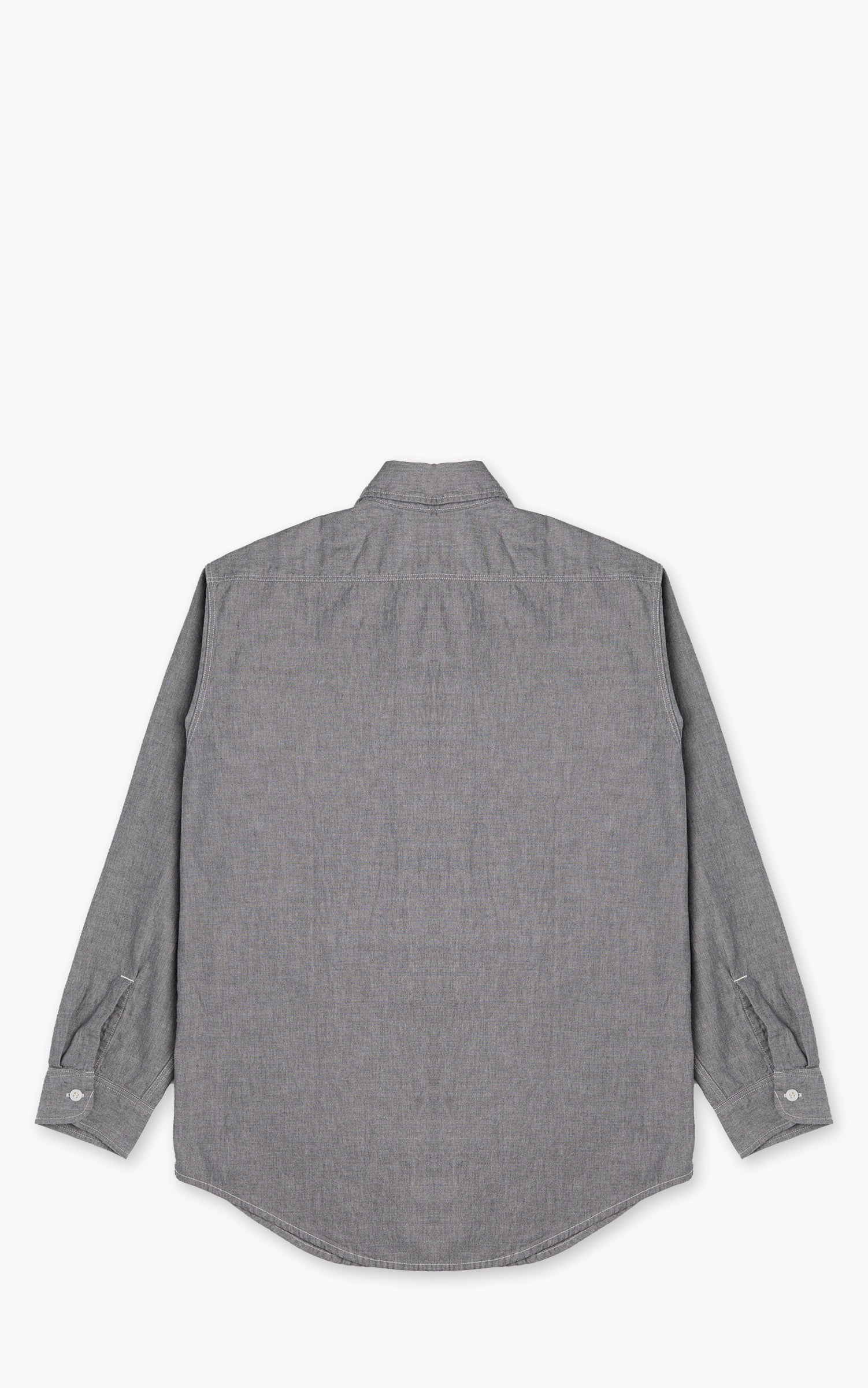 OrSlow Chambray Work Shirt Grey - Image 5