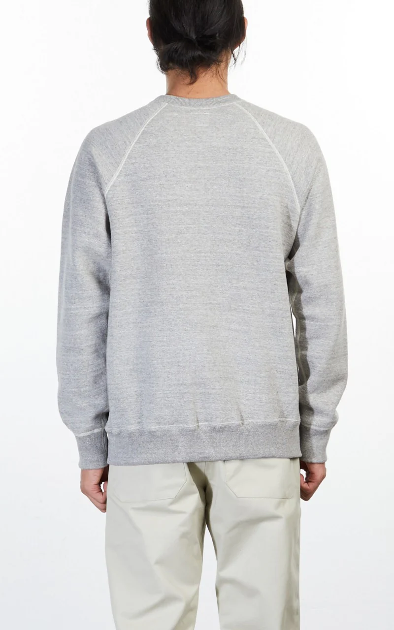 OrSlow Crew Neck Sweater Grey - Image 4
