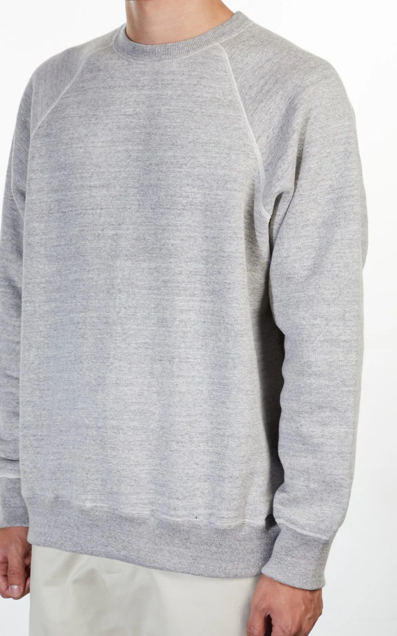 OrSlow Crew Neck Sweater Grey - Image 5