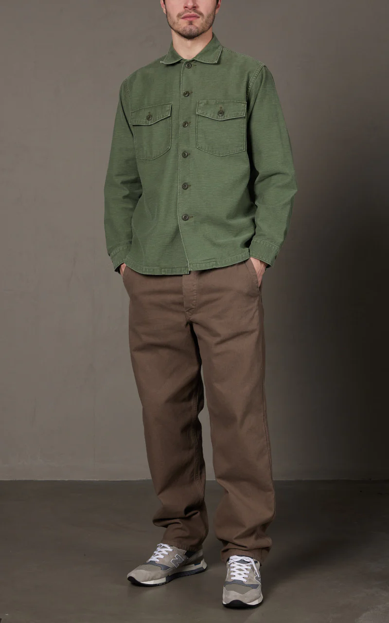 OrSlow French Work Pants Army Rose Gray - Image 2