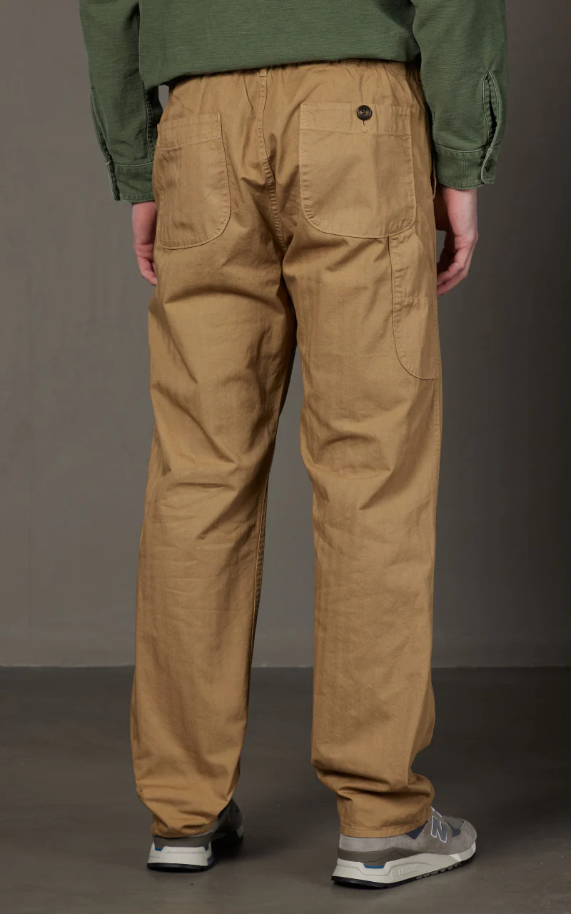 OrSlow French Work Pants HBT Khaki - Image 6