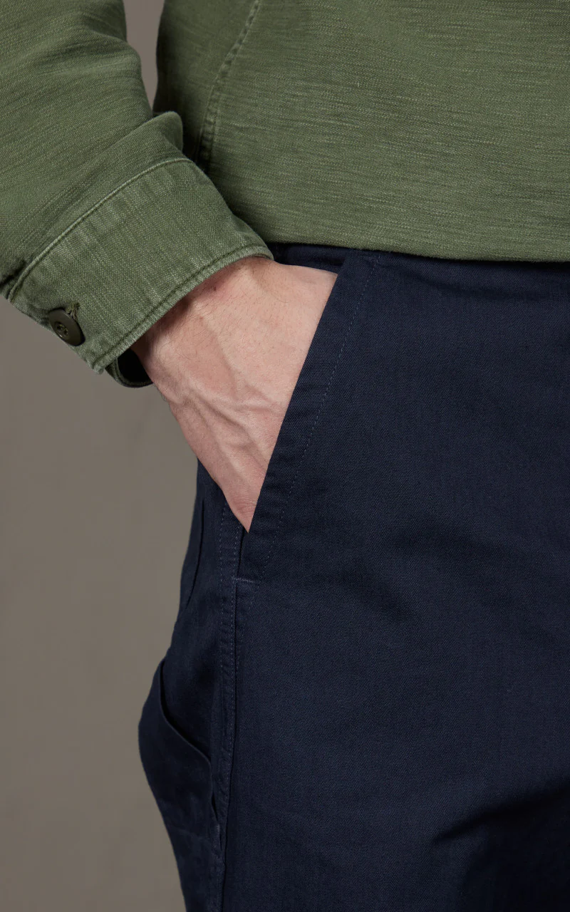 OrSlow French Work Pants HBT Navy - Image 5