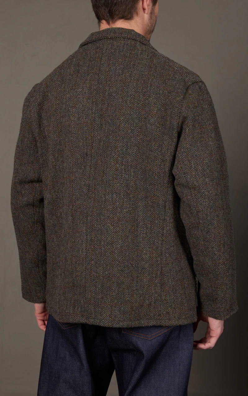 OrSlow Harris Tweed Jacket Green - Image 7