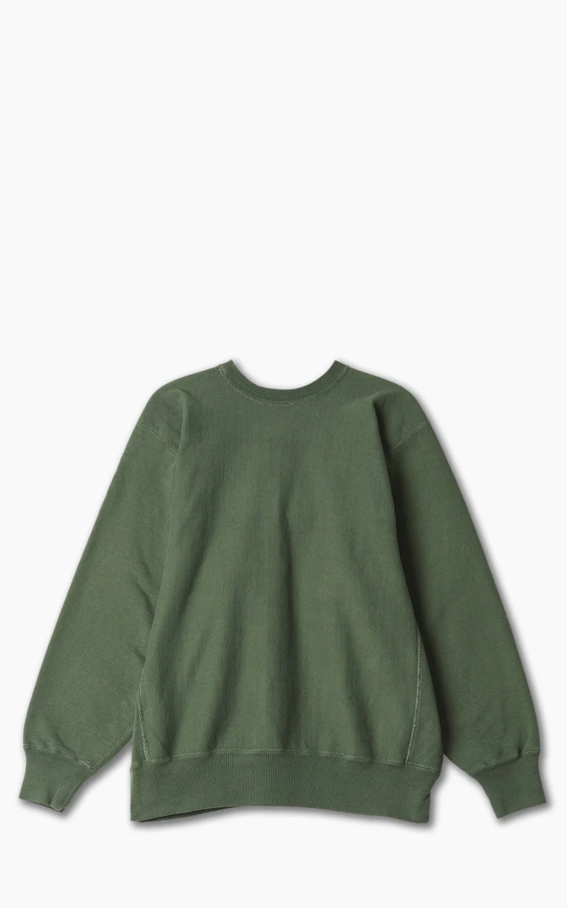 OrSlow Heavy Weight Vintage Crew Neck Sweater Green - Image 9