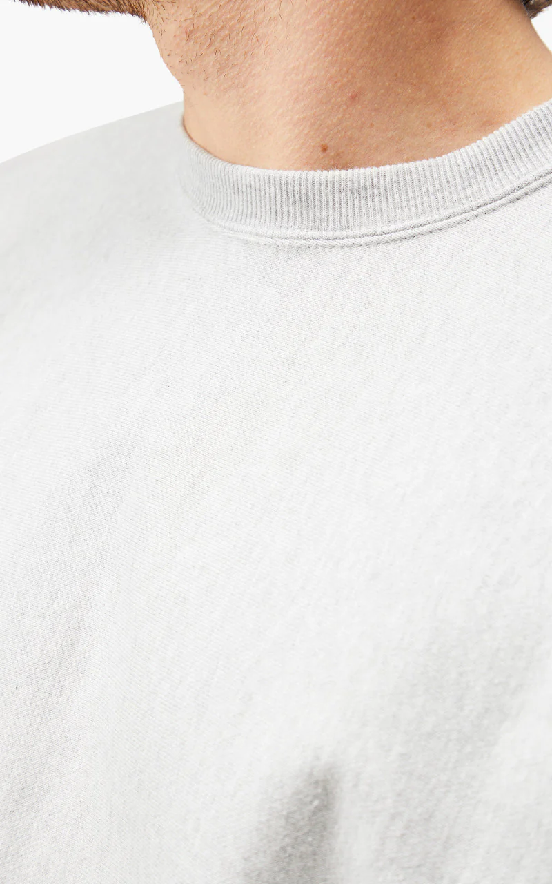 OrSlow Heavy Weight Vintage Crew Neck Sweater Light Grey - Image 8