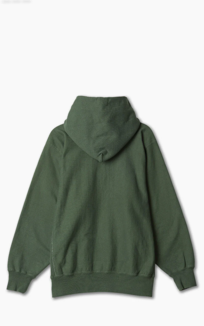 OrSlow Heavy Weight Vintage Hoodie Green - Image 2