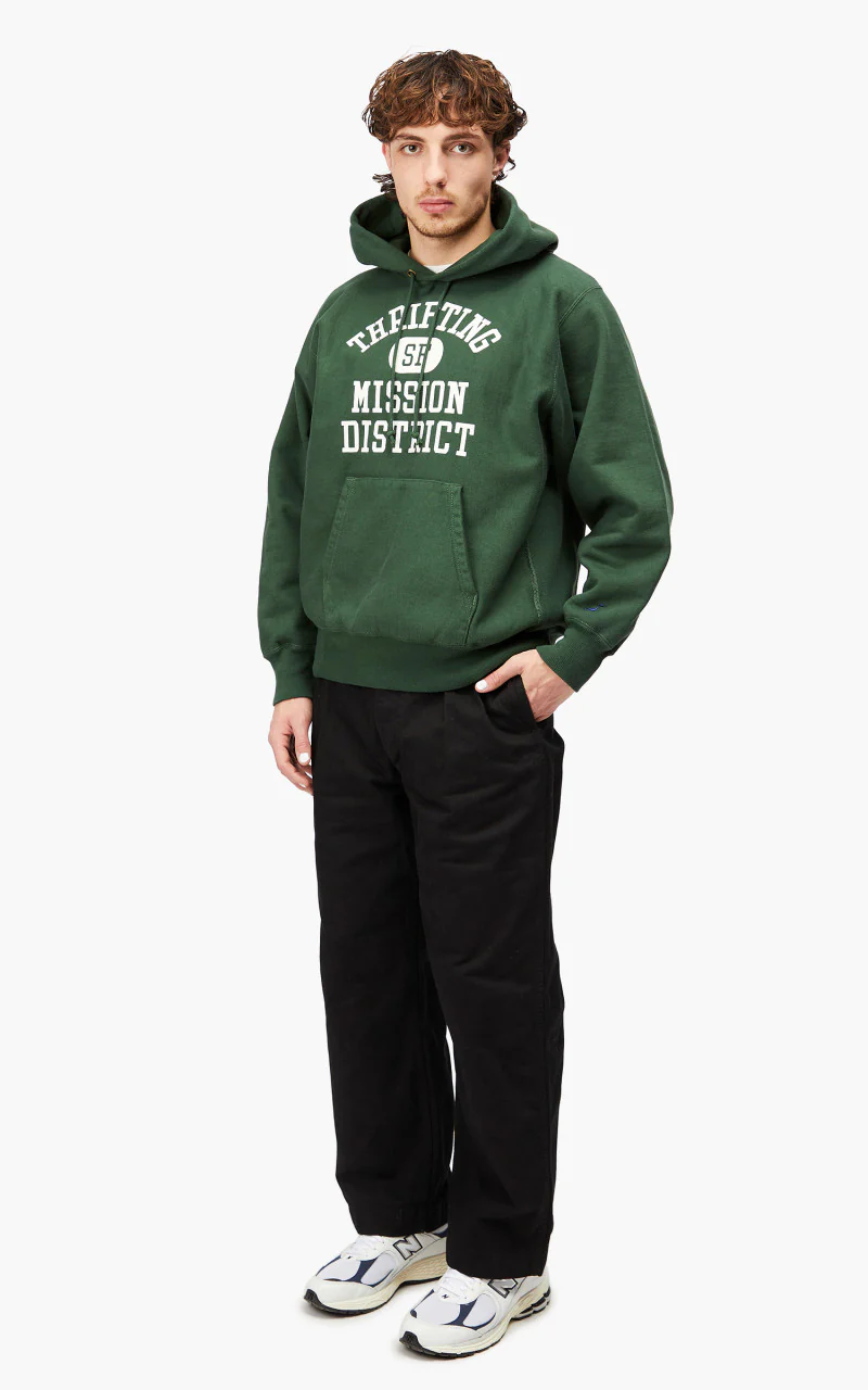OrSlow Heavy Weight Vintage Hoodie Green - Image 4