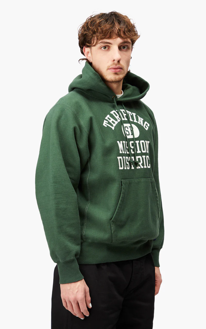 OrSlow Heavy Weight Vintage Hoodie Green - Image 6