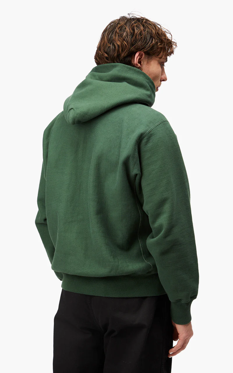 OrSlow Heavy Weight Vintage Hoodie Green - Image 7