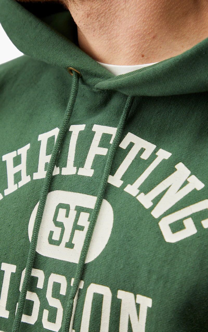 OrSlow Heavy Weight Vintage Hoodie Green - Image 9