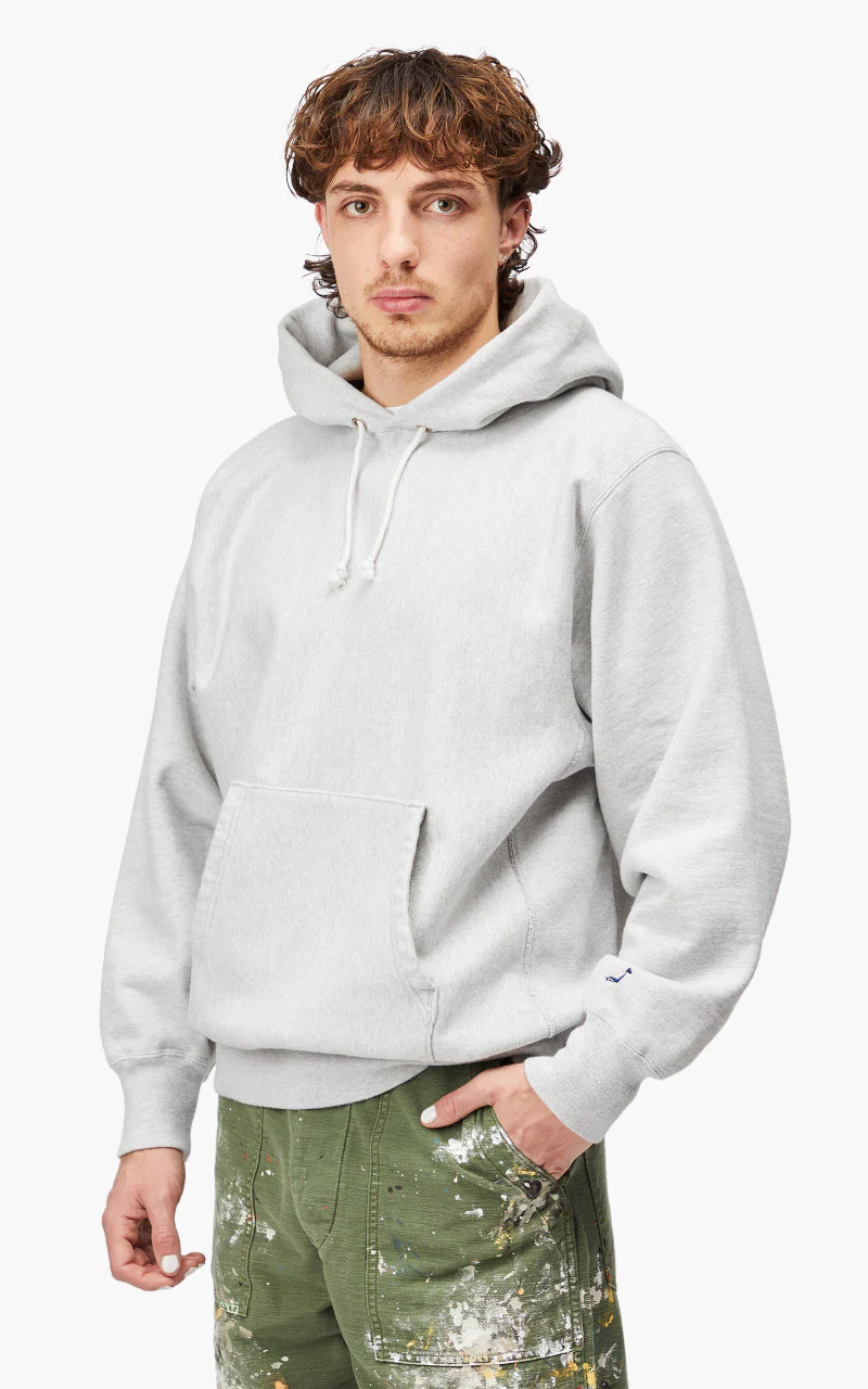 OrSlow Heavy Weight Vintage Hoodie Light Grey - Image 5