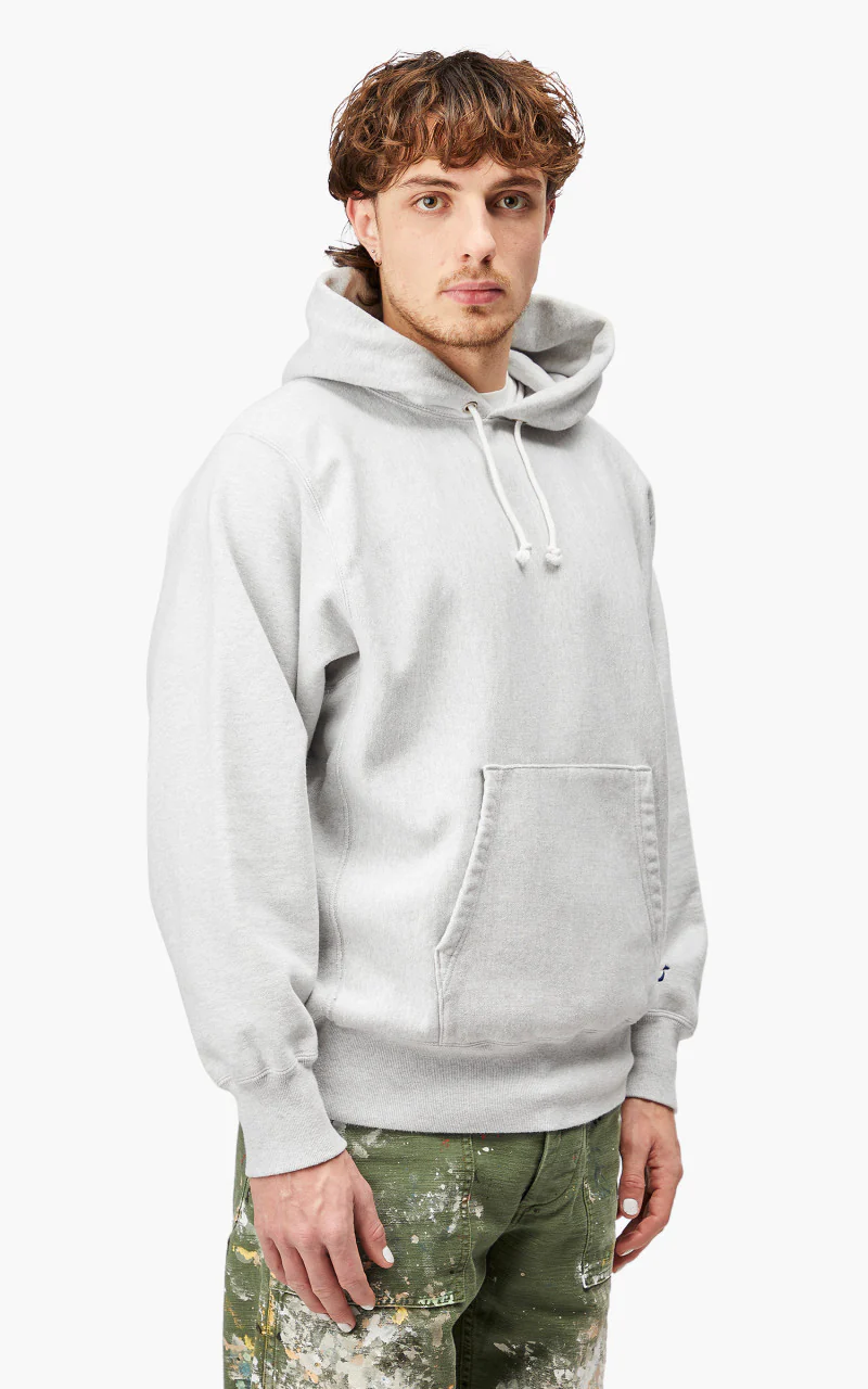 OrSlow Heavy Weight Vintage Hoodie Light Grey - Image 6