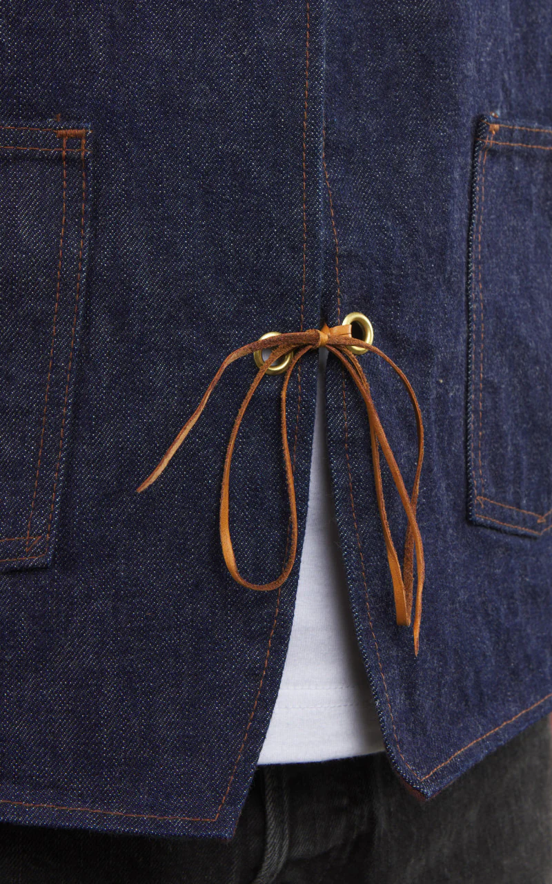 Hippie's Reversible Denim Vest Indigo One Wash - Image 3