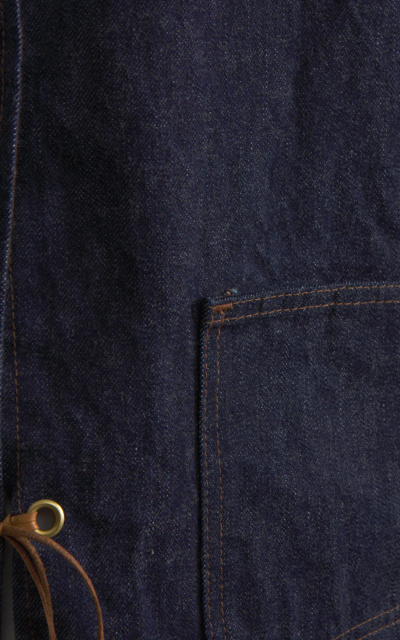 Hippie's Reversible Denim Vest Indigo One Wash - Image 6