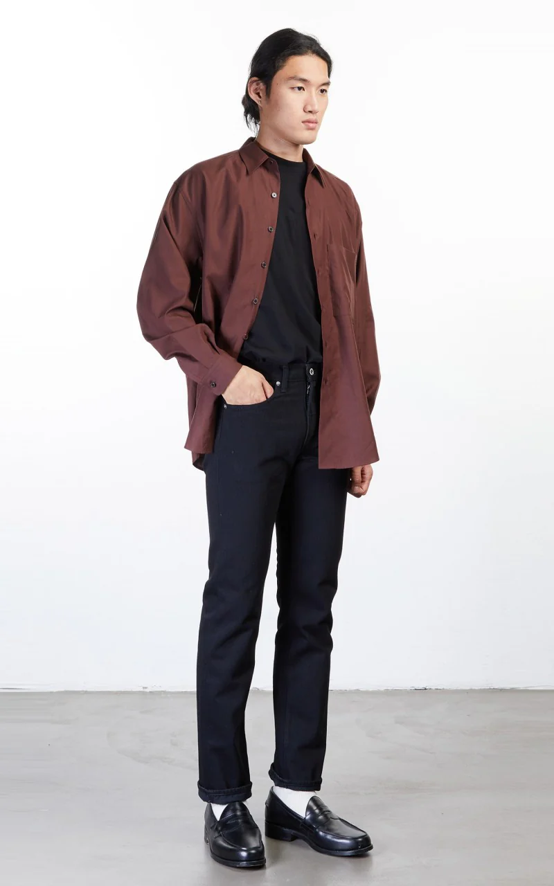 OrSlow Ivy Fit Jeans 107 Black Denim - Image 3