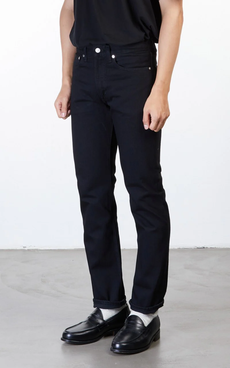 OrSlow Ivy Fit Jeans 107 Black Denim - Image 4