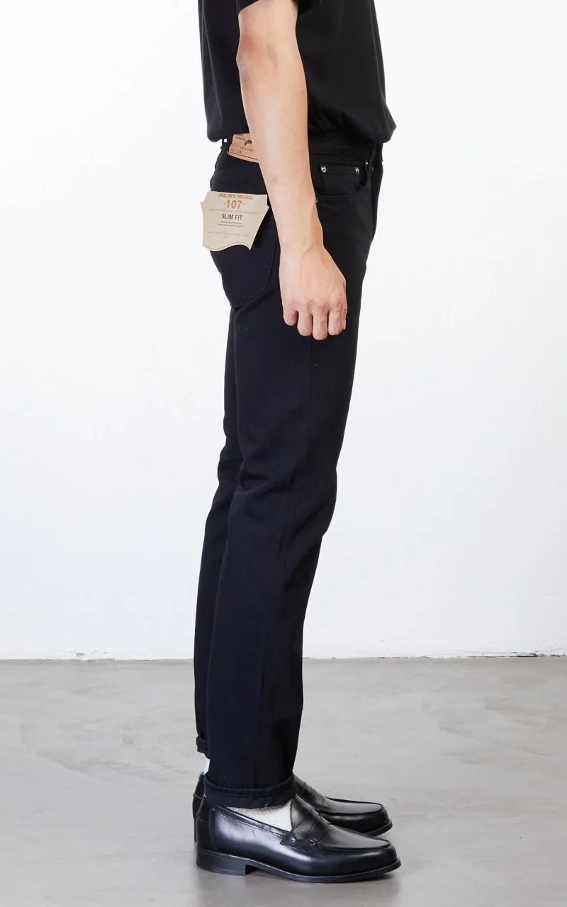 OrSlow Ivy Fit Jeans 107 Black Denim - Image 6