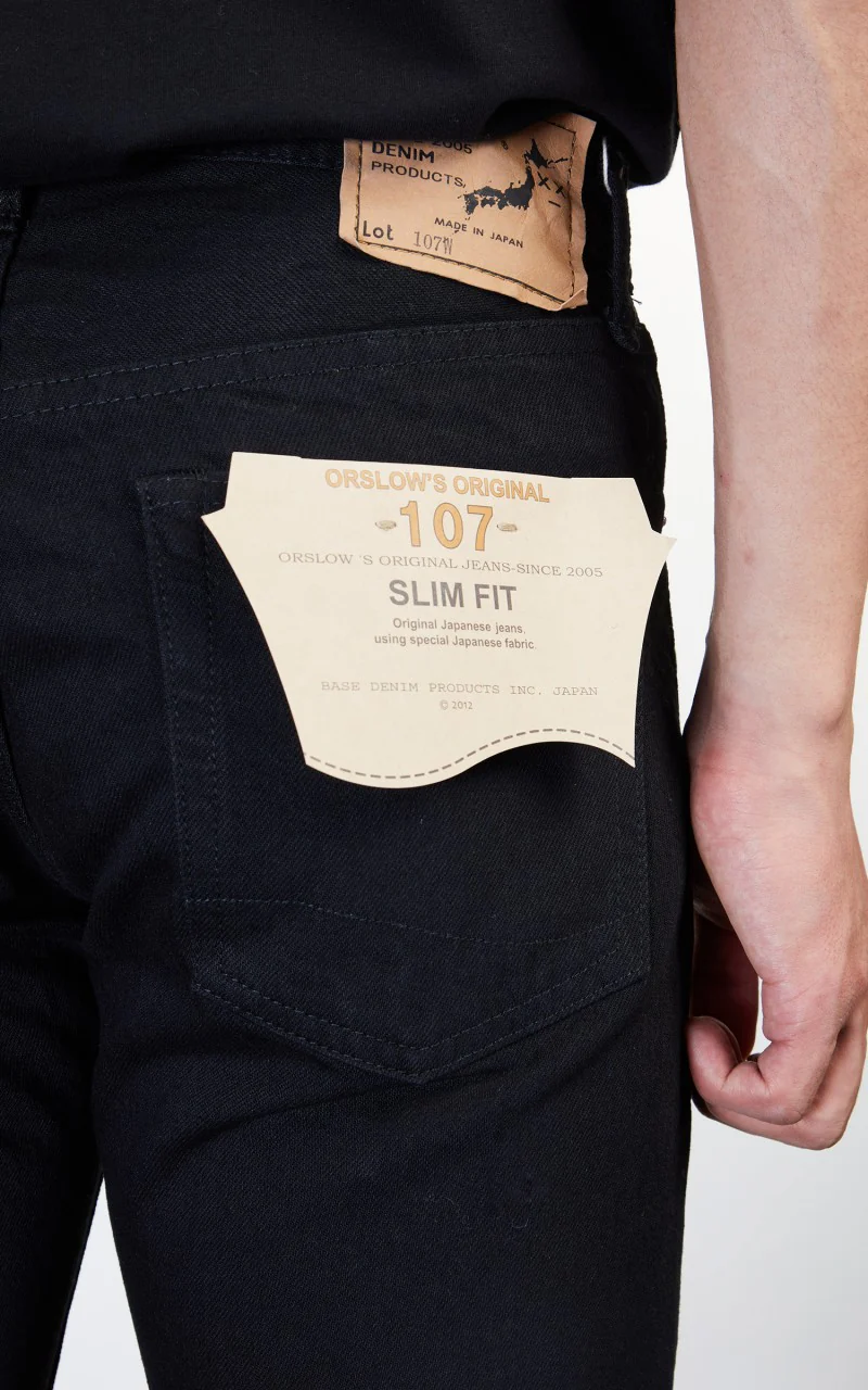 OrSlow Ivy Fit Jeans 107 Black Denim - Image 8