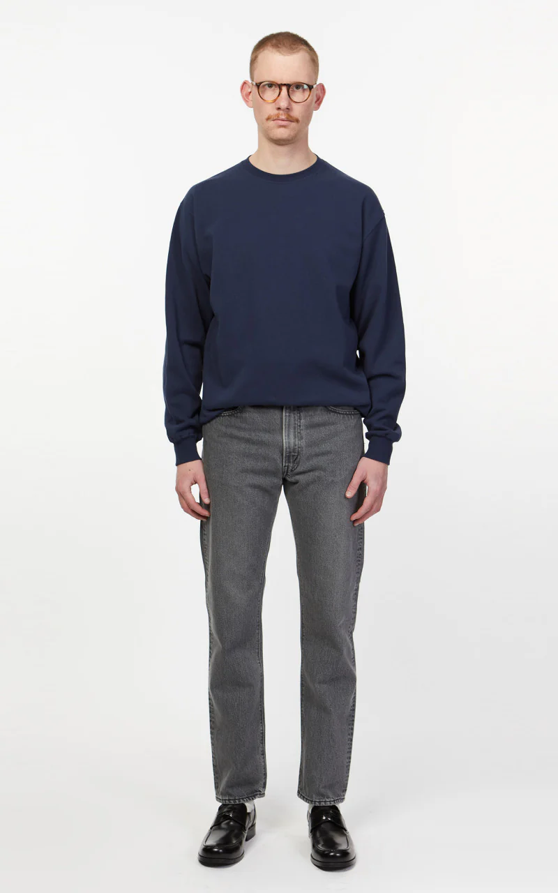OrSlow Ivy Fit Jeans 107 Black Denim Bleached - Image 2