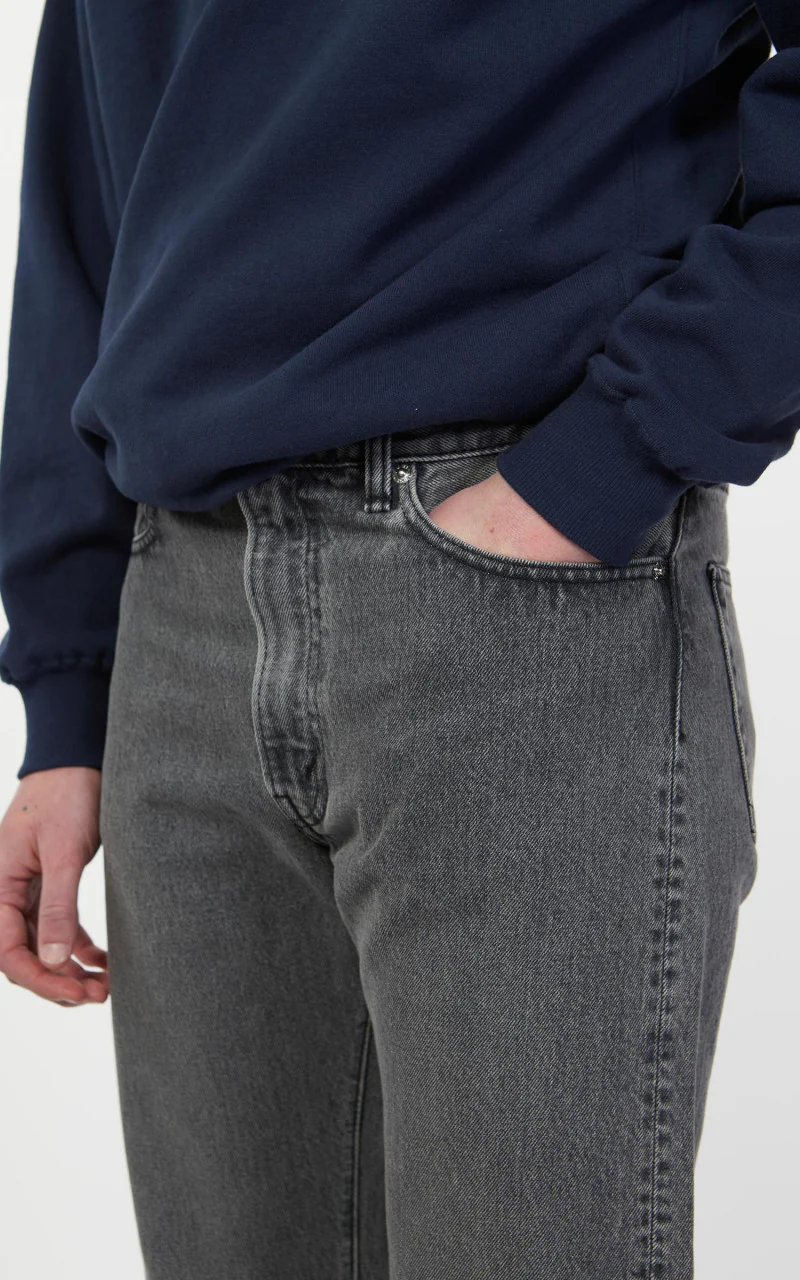 OrSlow Ivy Fit Jeans 107 Black Denim Bleached - Image 9