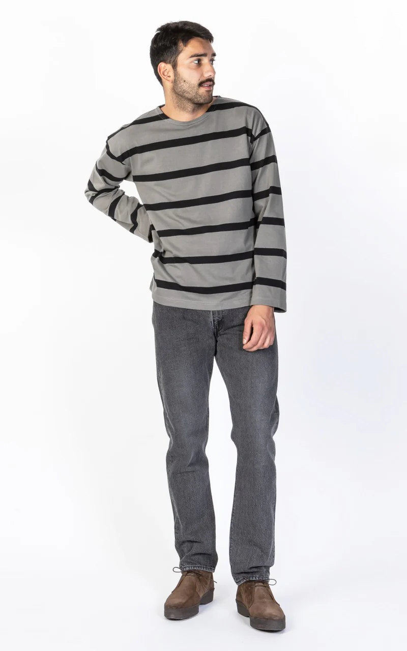 OrSlow Ivy Fit Jeans 107 Black Denim Stonewashed - Image 3