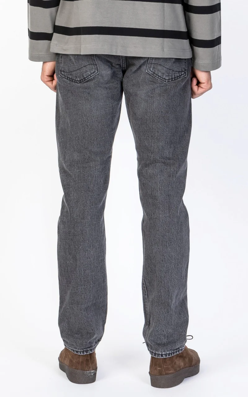 OrSlow Ivy Fit Jeans 107 Black Denim Stonewashed - Image 4