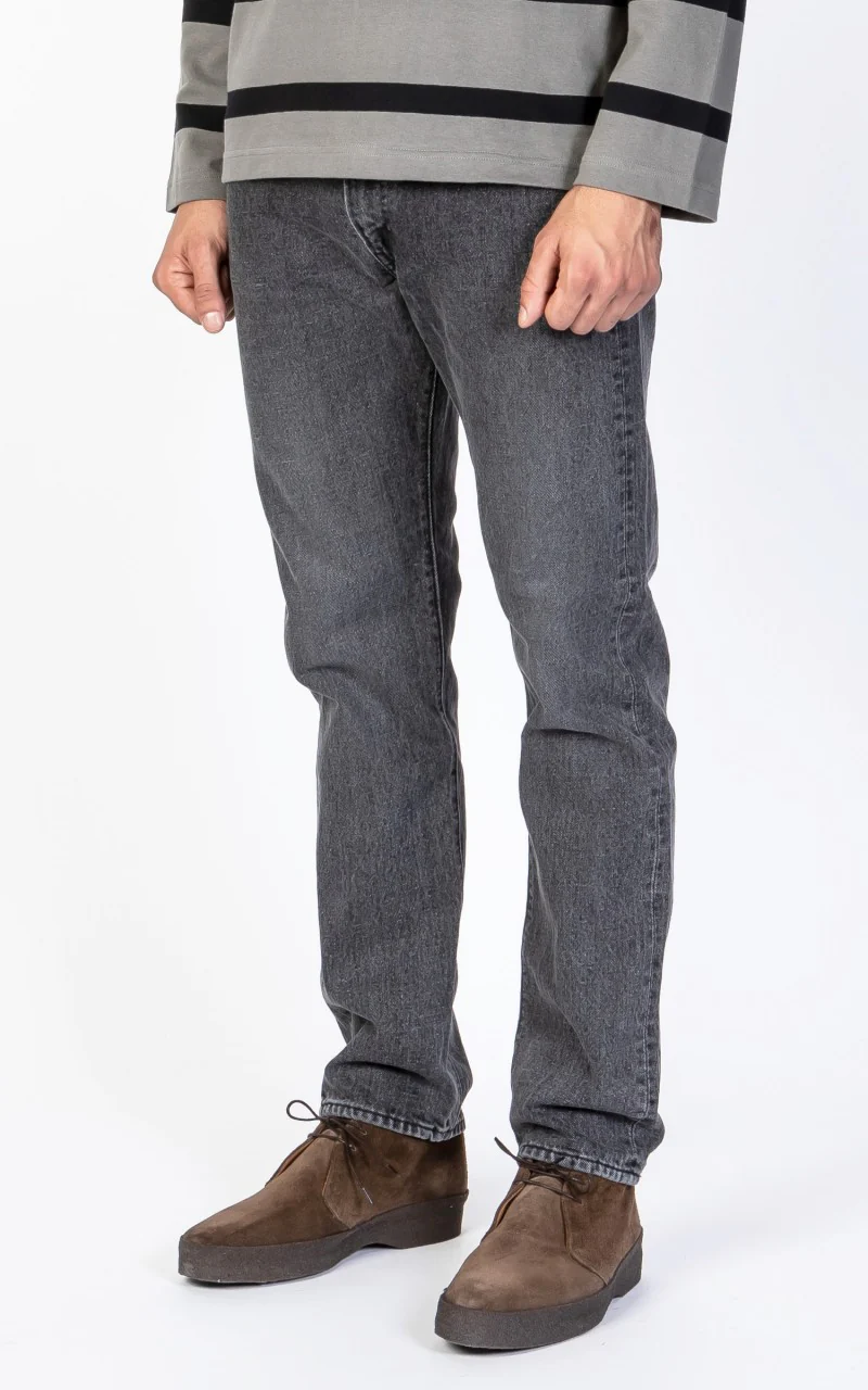 OrSlow Ivy Fit Jeans 107 Black Denim Stonewashed - Image 5