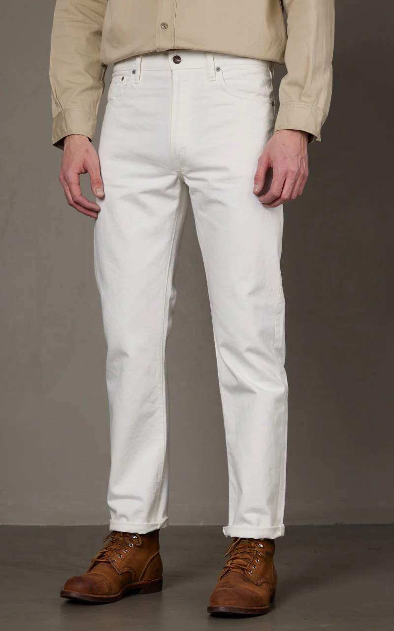 OrSlow Ivy Fit Jeans 107 White Denim - Image 4