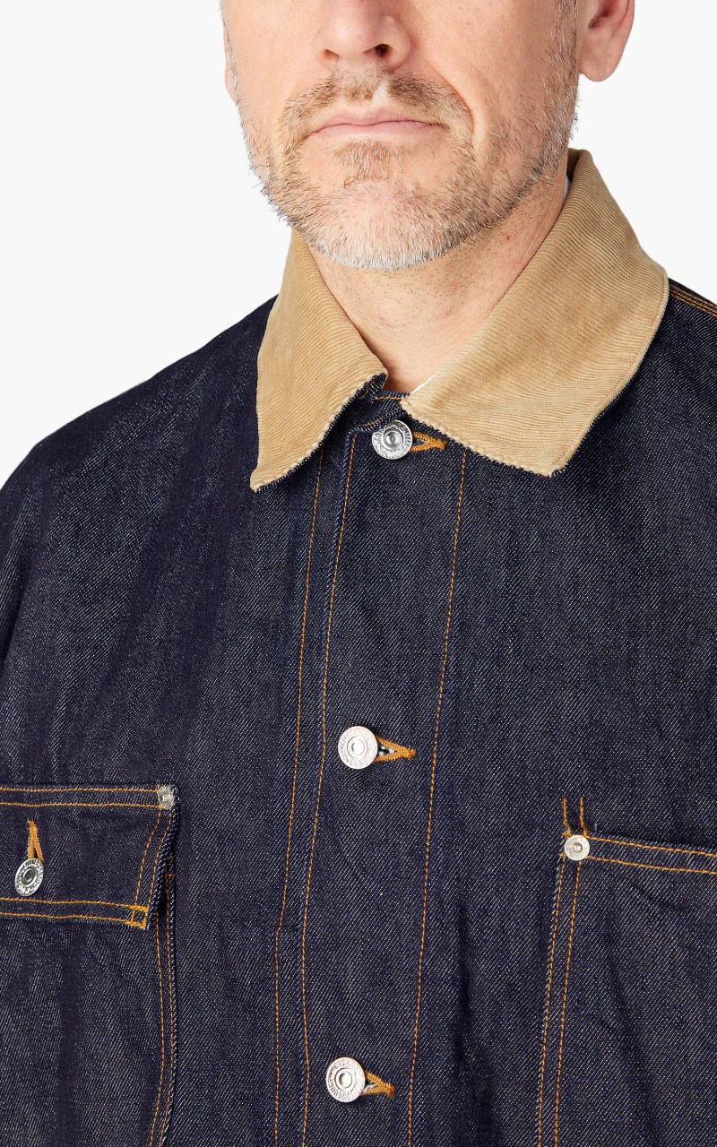 OrSlow Loose Fit Coverall One Wash Indigo - Image 5