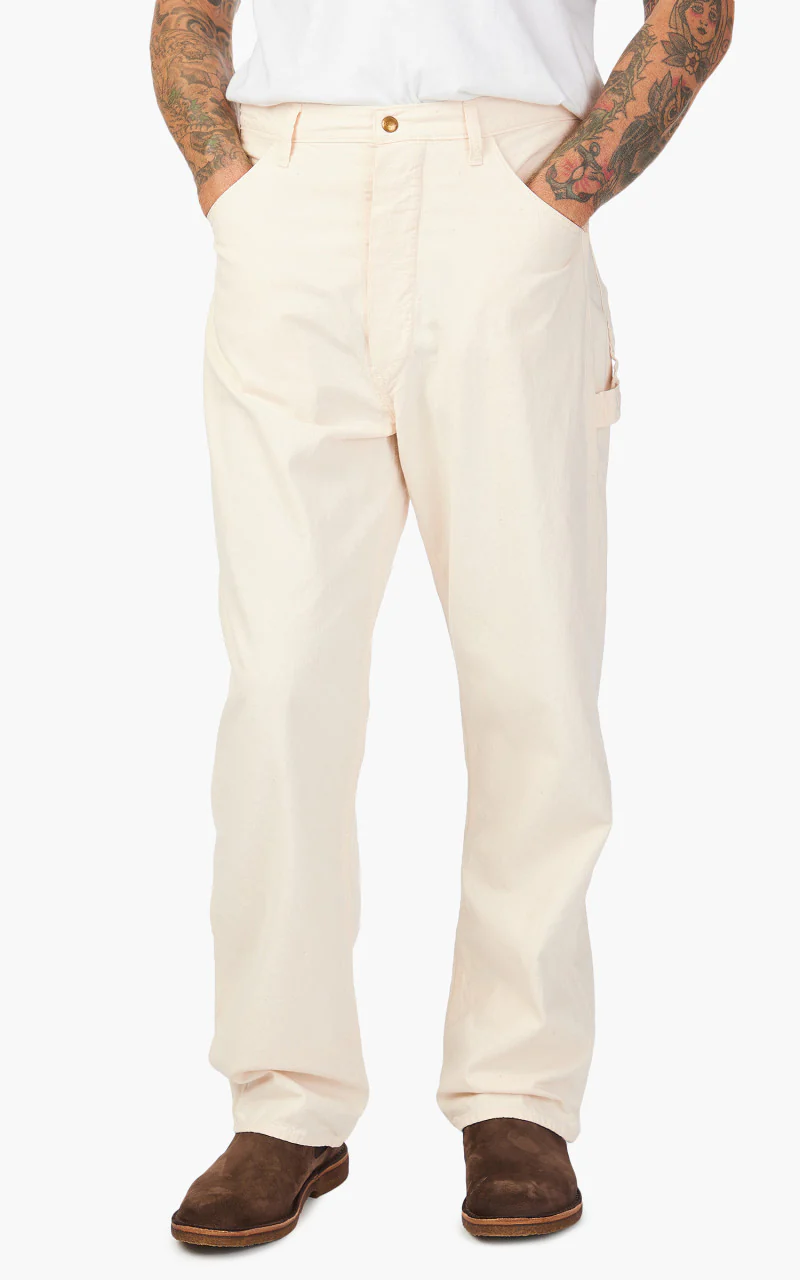 OrSlow Painter Pants Denim Ecru - Image 4