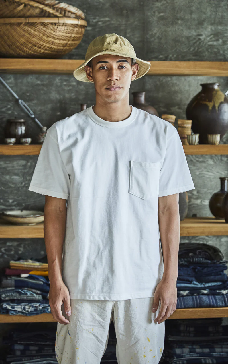 OrSlow Pocket T-Shirt White - Image 2