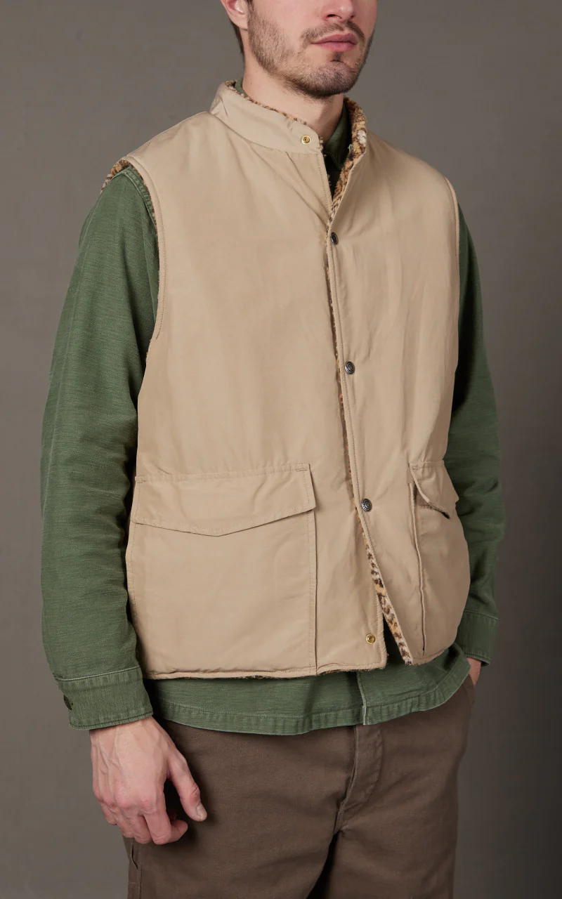 OrSlow Reversible Vest Beige - Image 4