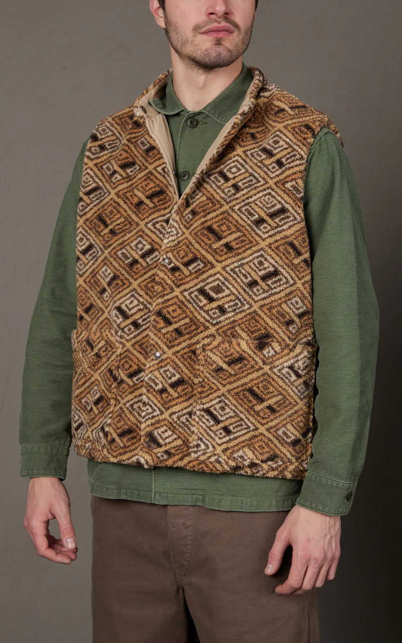 OrSlow Reversible Vest Beige - Image 8