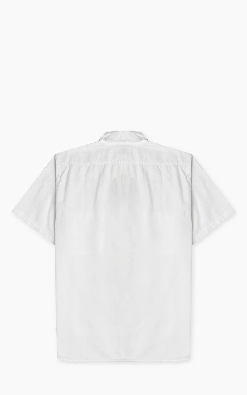 OrSlow Short Sleeve Chambray Work Shirt White - Image 6