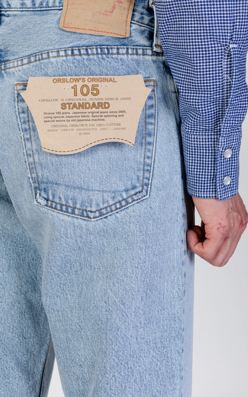 OrSlow Standard Fit Jeans 105 Sky Blue - Image 8