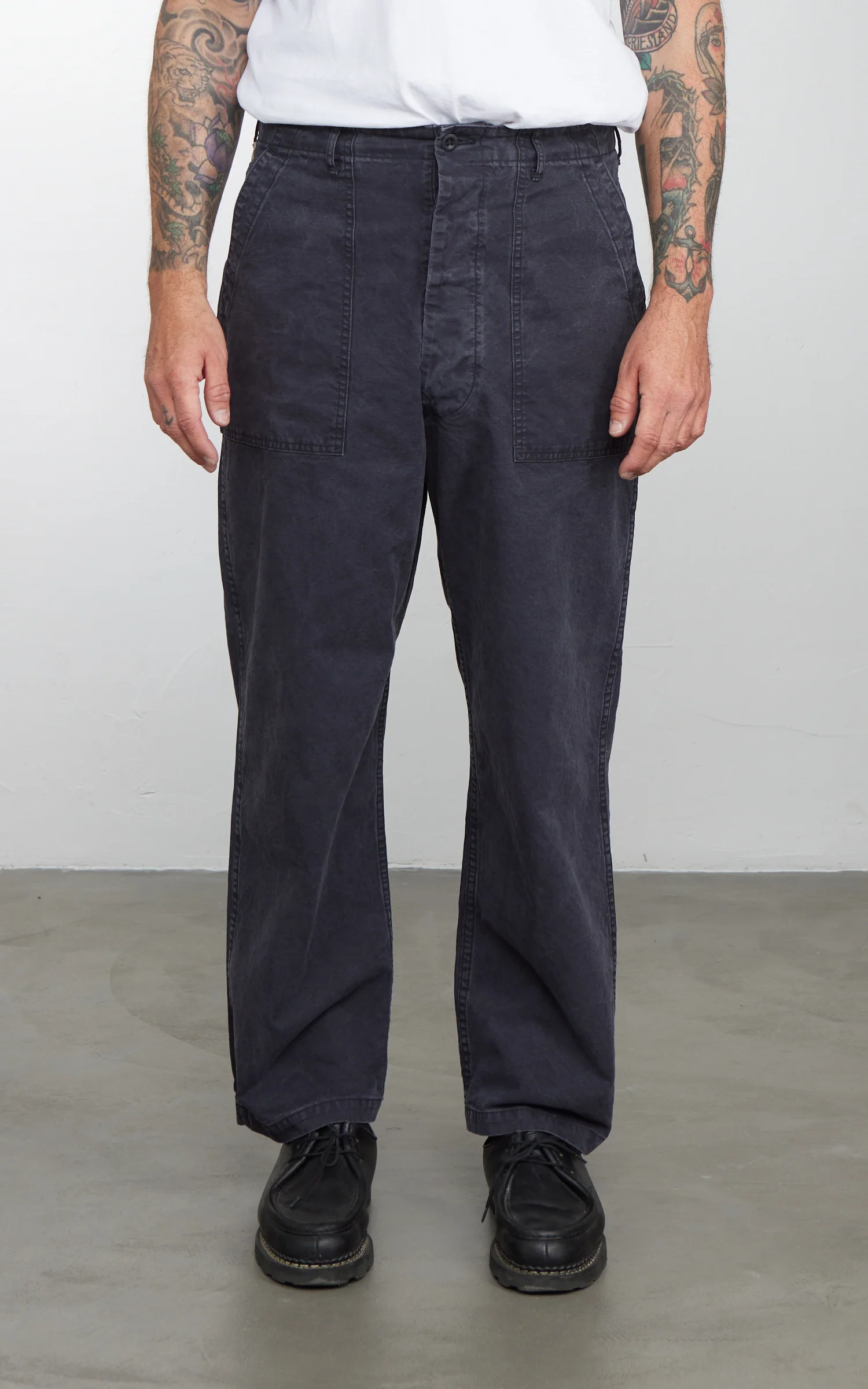 OrSlow Summer Fatigue Pants Cotton Black - Image 2