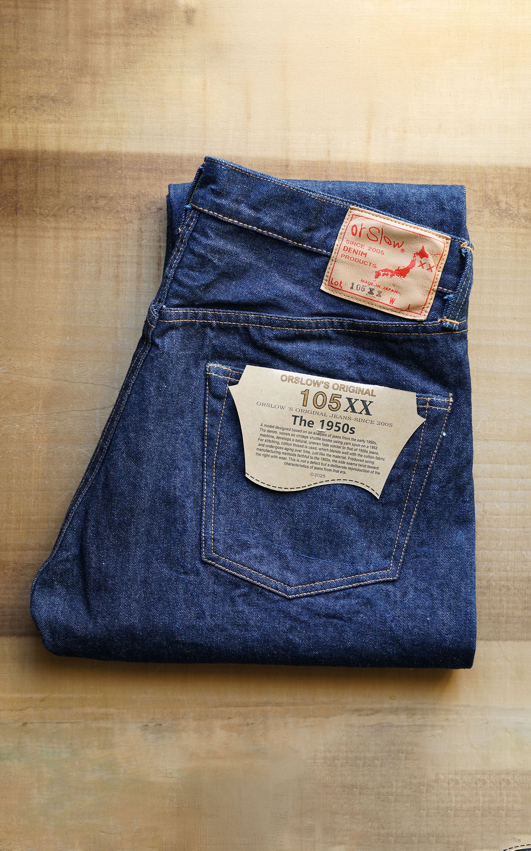 OrSlow The 1950s Jeans 105XX One Wash Indigo - Image 4