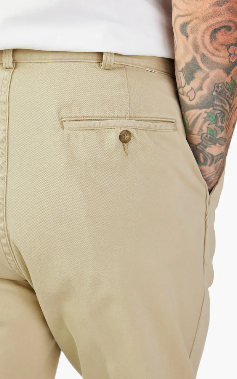 OrSlow Two Tuck Wide Trousers Khaki - Image 7