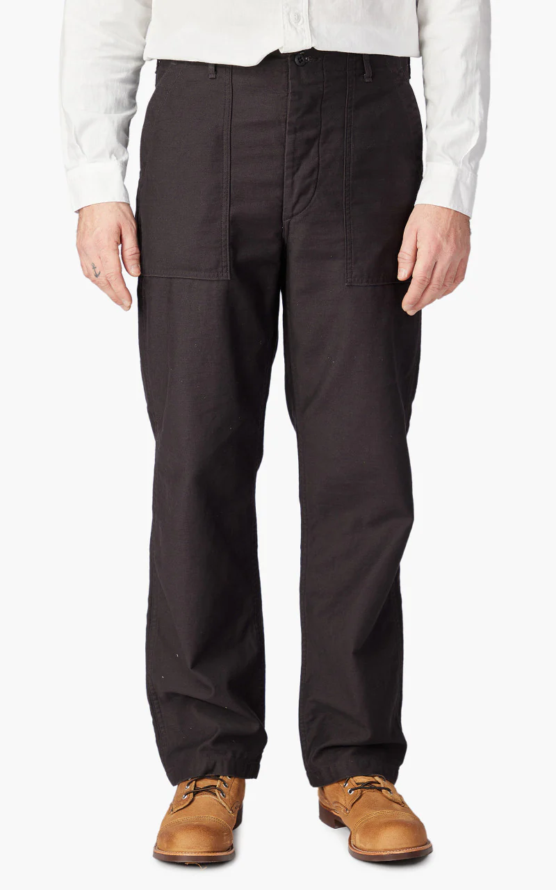 OrSlow US Army Fatigue Pants Regular Black - Image 4