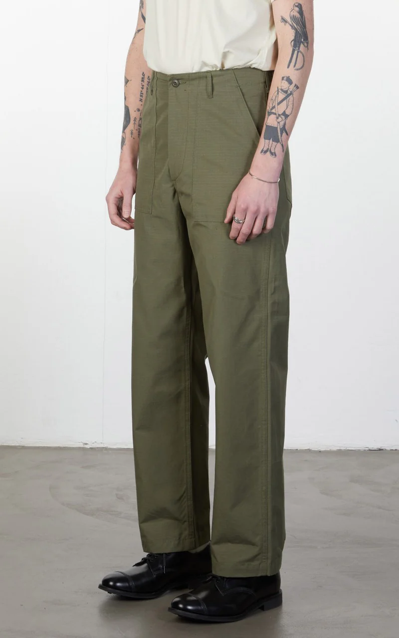 OrSlow US Army Fatigue Pants Regular Ripstop Army - Image 8