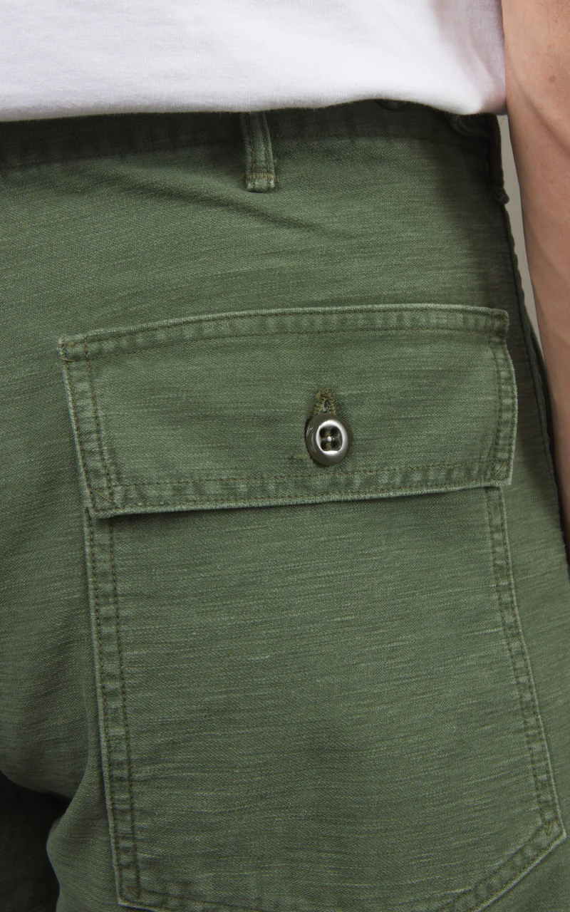 OrSlow US Army Fatigue Pants Regular Used Wash Green - Image 6