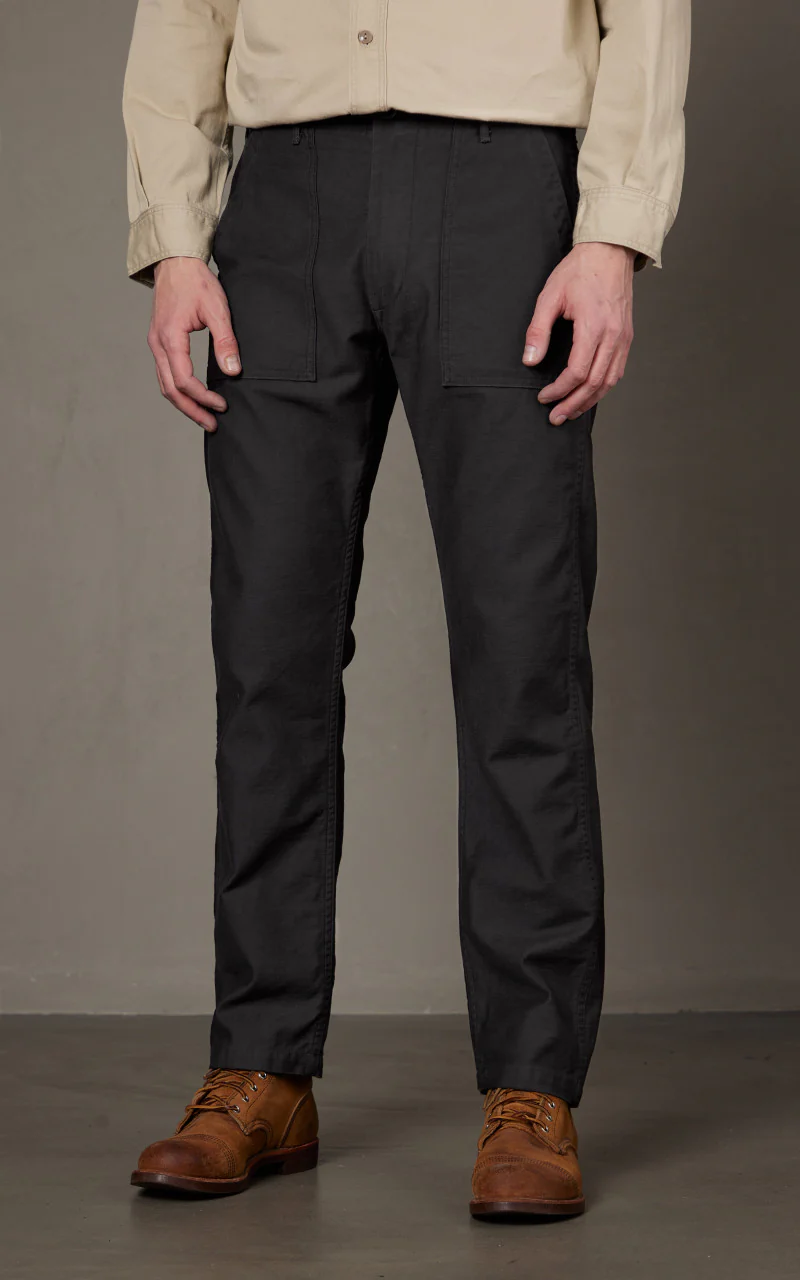 OrSlow US Army Fatigue Pants Slim Black - Image 3