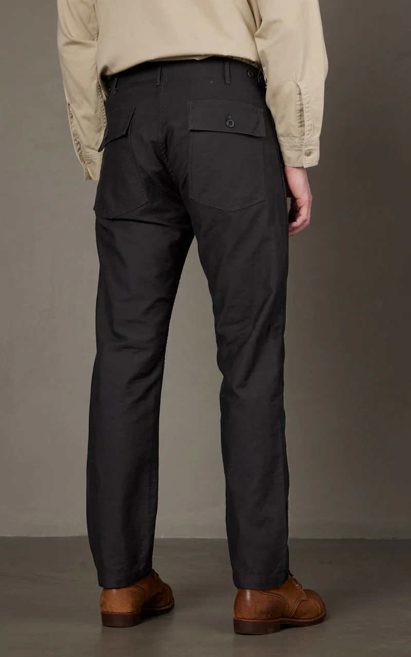 OrSlow US Army Fatigue Pants Slim Black - Image 4