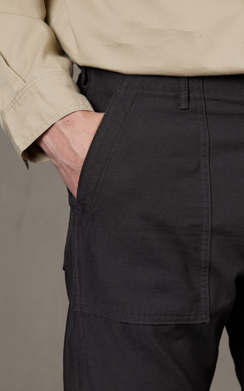 OrSlow US Army Fatigue Pants Slim Black - Image 5