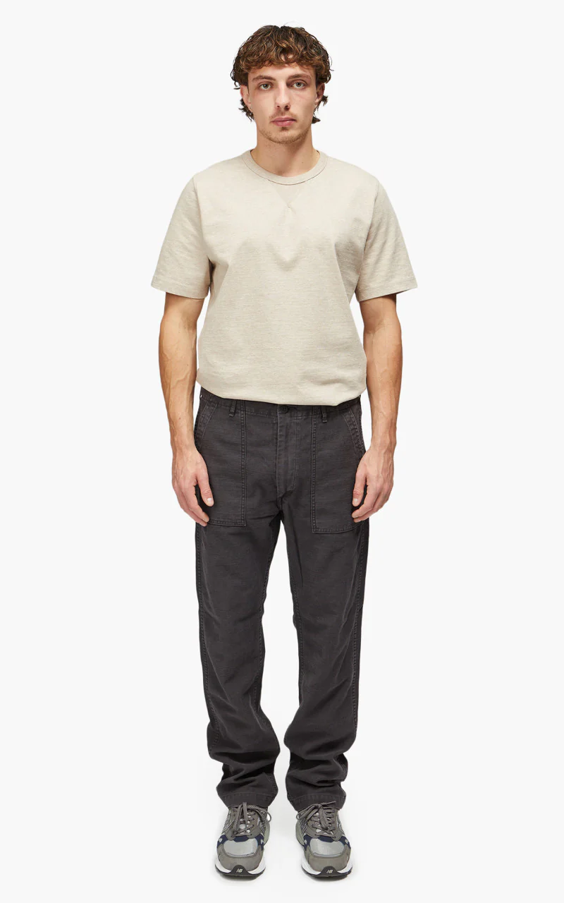 OrSlow US Army Fatigue Pants Slim Black Stone - Image 2